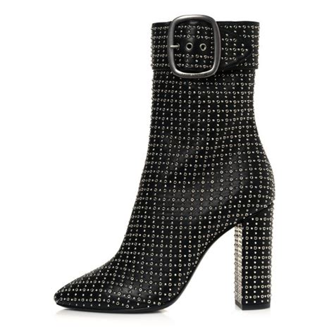 Joplin Studded Leather Buckle Booties 